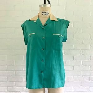 Vintage Silk Sleeveless Blouse